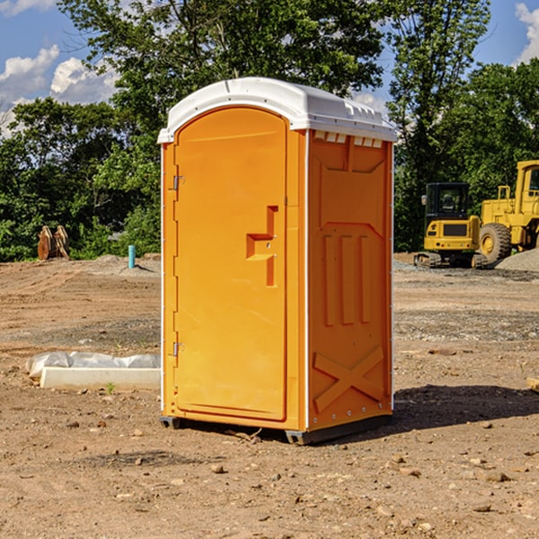 can i customize the exterior of the porta potties with my event logo or branding in Snake Spring